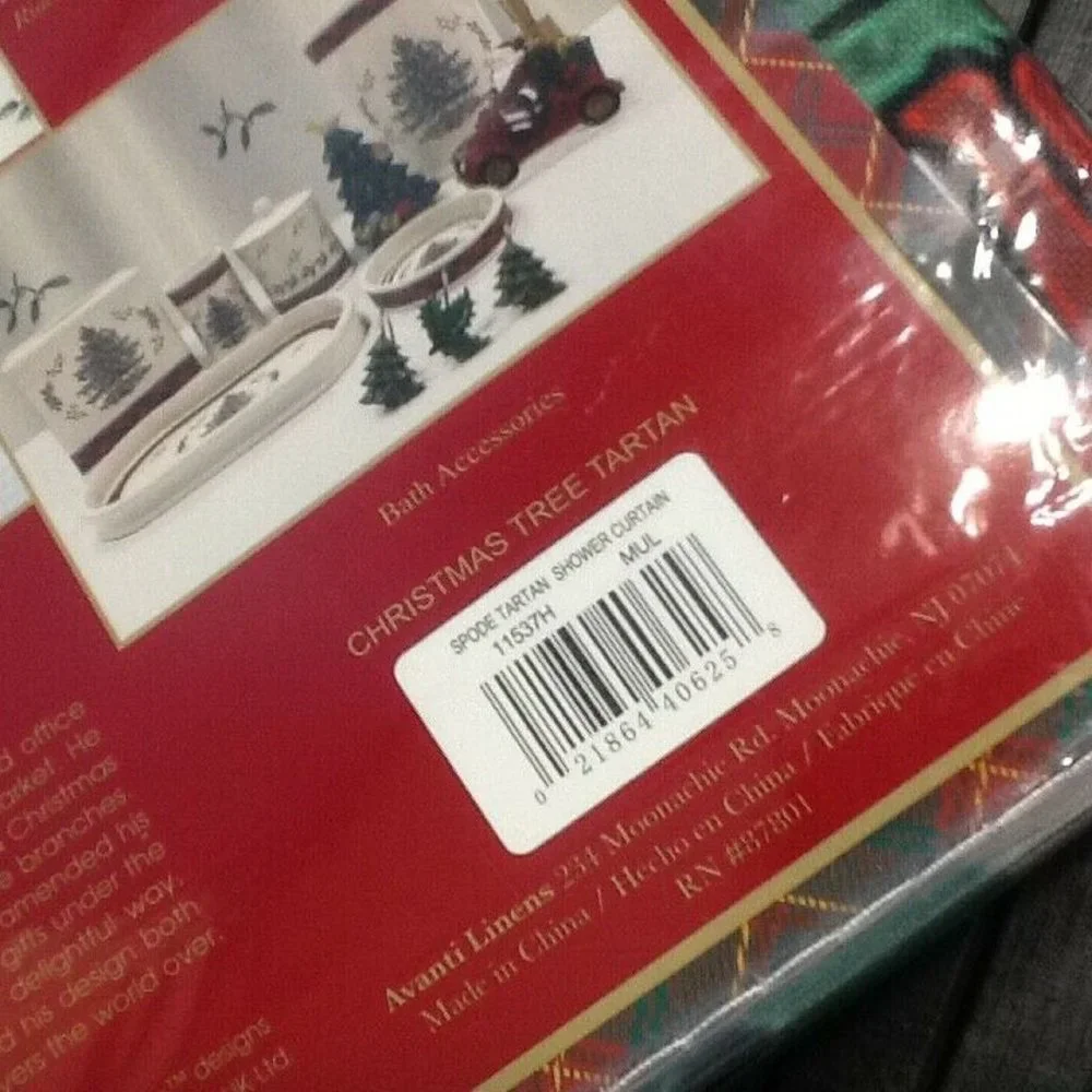 brand new Spode Whimsical Christmas Tree 72 inch x 72 inch Shower Curtain